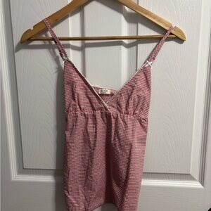 Brandy Melville Red Gingham Top
